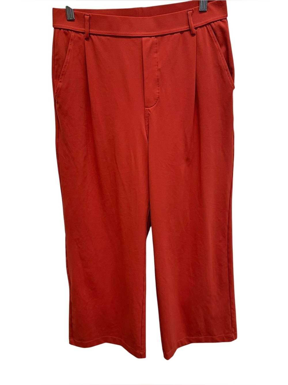 Halara orange cropped pants wide leg size medium stretchy